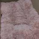 EHEYCIGA Fluffy Dog Crate Bed for Extra Large Dogs, Plush Faux Fur Crate Pad, Calming Anti Anxiety XL Dog Bed, Washable Soft Warm Crate Mat with Non-Slip Bottom, Pink (41.3 x 27.5)