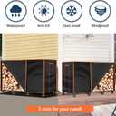 GREENER Heavy Duty Wood Rack Cover - 4FT, Waterproof & Weather Resistant, PVC Coated - Fits Tikimilor, ULIOK, NANNARDOSO