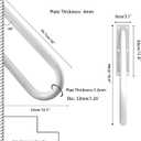 handrails for Outdoor Steps wall MountedU Shaped handrailhandrails for Indoor StairsGarage, Porch, Toilet, Yard and Garden (White, 18" Wall Mount Handrail 2pcs)