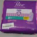 Poise Incontinence & Postpartum Pads for Bladder Leaks, 3 Drop Light Absorbency, Regular Length, 54 Count