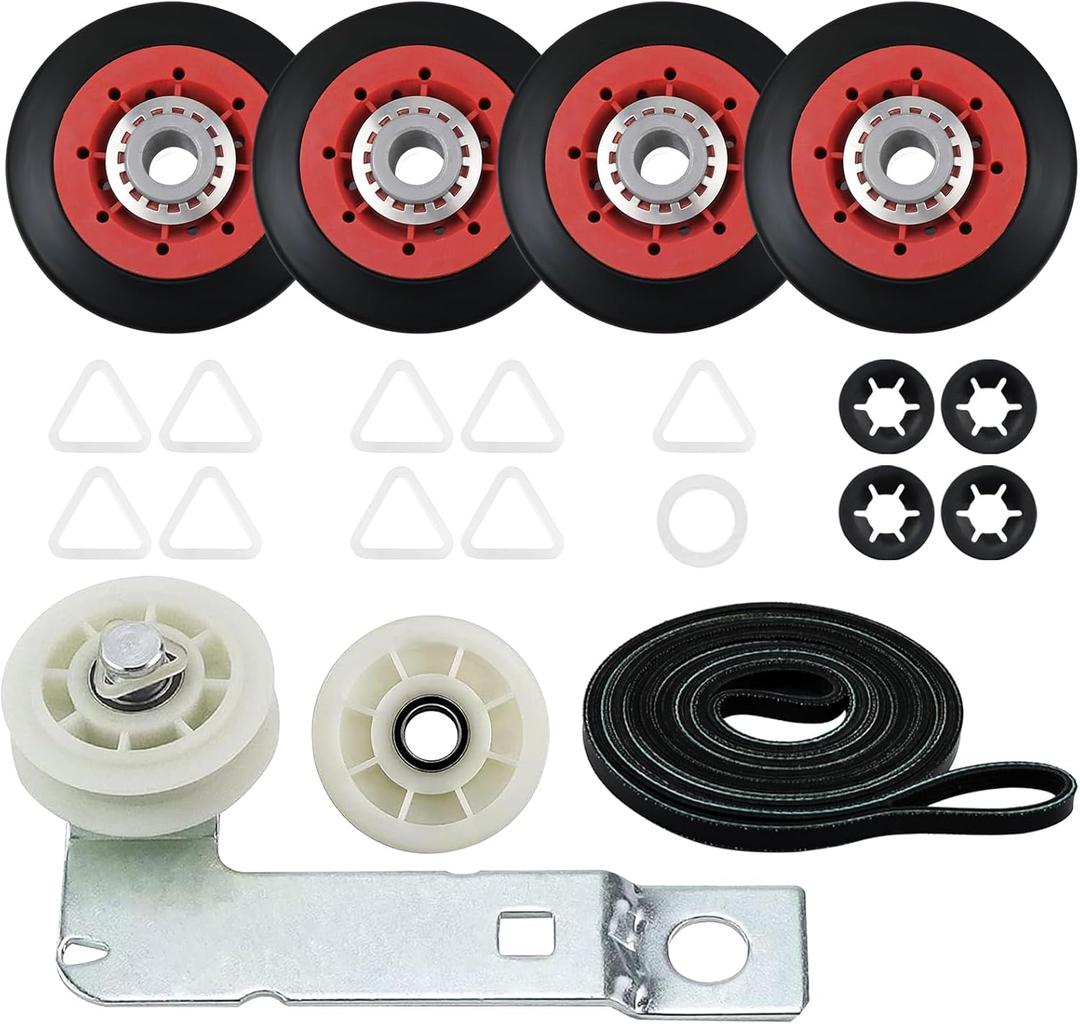 4392067 Dryer Repair Kit and W10837240 Dryer Idler Pulley Fit for Whirlpool Maytag Admiral Kenmore Dryer - Bravos Dryer parts and Duet Dryer Parts Compared to # 4392067VP 80047 587637 by Funmit
