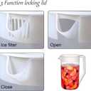 Amazing Abby - Kitchen Party - 2-Quart Plastic Pitcher (1-Pack), Unbreakable Water Pitcher with Lid, BPA-Free, Heat-Resistant, Dishwasher-Safe, Great for Both Iced and Hot Drinks, Indoors and Outdoors