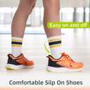 Men's Orthopedic Road Running Shoes: Comfortable Casual Plantar Fasciitis Arch Support Athletic Sports Sneakers, Orthotic High Arch Cushion Tennis Gym Work Walking Shoes for Foot Heel Pain Relief (8, W2-orange)