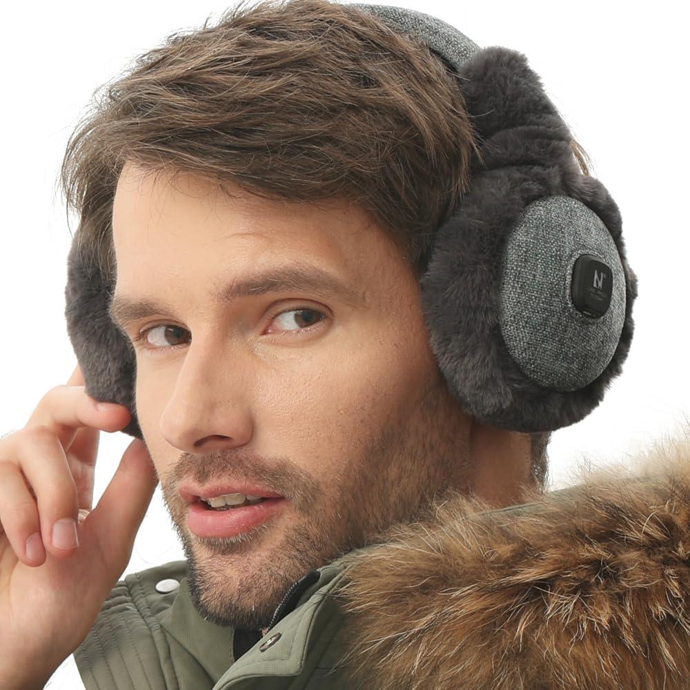 Aroma Season Heated Earmuffs Men & Women, Heated Ear Warmer for Running, Walking, Skiing, Warm Gifts for Women Men Kids