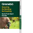 Grenebo Stand Up Weed Puller Tool, Claw Garden Weed Removal Tool with Eject Mechanism, Heavy-Duty Manual Weeder, Root Weed Remover Tool for Dandelion, Crabgrass & Weeds, Without Bending, or Kneeling