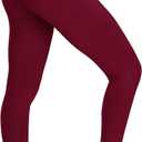 BLUEENJOY Leggings for Women - High Waisted Full Length Buttery Soft Yoga Pants for Workout Athletic Daily (XX-Large, 06 Burgundy)