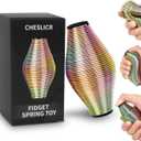 Metal Fidget Spring Toys Adults, Easter Basket Stuffers Filler Gift for Kids Teen Boy Men, Quiet Cool Stuff Gadgets Office Desk Stress Relief Ball Sensory Tool ADHD Fingears Grip Figette Anxiety Item