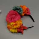 Vividsun Day of The Dead Headband Costume Rose Flower Headband (D/rose Mixed color)