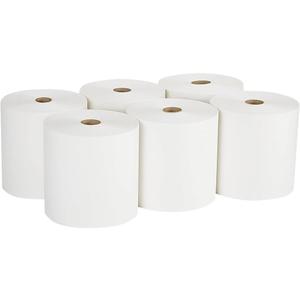 PACIFIC BLUE SELECT® RECYCLED PAPER TOWEL ROLL BY GP PRO (GEORGIA-PACIFIC), WHITE, 6 ROLLS PER CASE, 26100