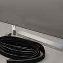 Garage Door Seals Bottom Rubber, with Aluminum Track Retainer Kit, 3-Sided Weatherproof Seal, Three Layers of Protection, Garage Door Bottom Seal 16 Ft, Easy to Install (Black)