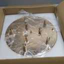 Mini Crystal Chandelier Ceiling Light,Flush Mount Modern Round K9 Crystal Raindrop Ceiling Lighting Fixture for Dining Room Bedroom Hallway Height 11''x Width 16''(French Gold)