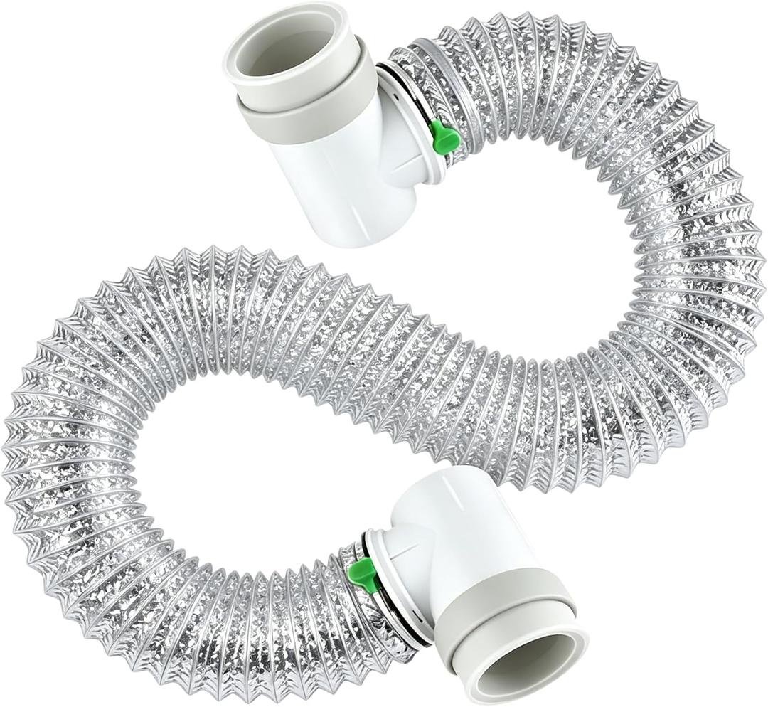 10FT Dryer Vent Hose Kit for Tight Space 4 Inch, 90 Degree Elbow