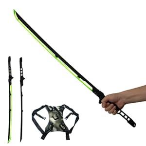 IUUBVV Future LED Sword, 31.3 inches LED Sword Model for Halloween Cosplay Costume Props, Fit Party Music Festival Accessorie (Green & White)