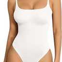Yuiseaik Cami Bodysuit for Women Square Neck Spaghetti Strap Tank Top, M