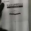 DEER LAND 6FT Patio Beach Umbrella, UPF 50+ Sun Shade, Adjustable Tilt