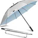 ZOMAKE Large Golf Umbrella UV Protection, 51 Inch UV Blocking Sun Umbrellas UPF 50+ for Rain Windproof Auto Open Vented Double Canopy