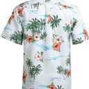 Tropical Storm Hawaiian Shirts for Men Short Sleeve Regular Fit Mens Floral Shirts (White, XXL)