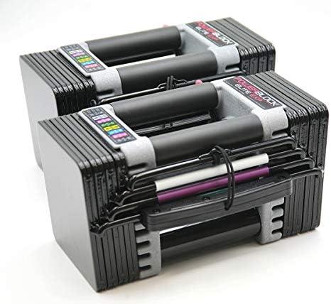 PowerBlock Elite EXP Adjustable Dumbbells, 1 Set Stage 1, 5-50 lb. Dumbbells, Durable Steel Build, Innovative Workout Equipment, All-in-One Dumbbells, Expandable with Expansion Kits