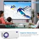 Mini Projector With Wifi and Bluetooth 1080P Full HD Projector, Wielio 2025 New 12000L 4K Support Outdoor Projector for Phone Movie Projector for Home Theater, Compatible with HDMI, VGA, USB, Laptop