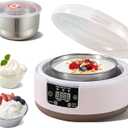Yogurt Maker with Temperature and Time Control, Intelligent Digital Panel Yogurt Maker machine suitable for Probiotic homemade yogurt, Greek Yogurt, Natto and Rice Wine