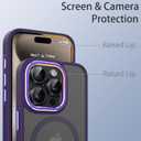 7 x iPhone 14 Pro Case [Magsafe Compatible, Slim Fit, Military Grade Shockproof] Translucent Matte Black Slim Case for iPhone 14 Pro 6.1"