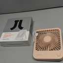 JISULIFE Small Desk Fan Battery Operated, 180 Foldable Portable Fan, 4 Speeds Adjustable Ultra Quiet for Home Office Travel Outdoor-Brown (2000mAh)