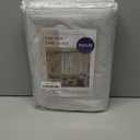 MIULEE 90 Inches Linen Textured Curtains for Bedroom 100% Blackout Thermal Insulated Heathered White Grommet Room Darkening Drapes Luxury Decor for Living Room Nursery 52 x 90 Inch (2 Panels)