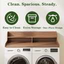 2-Tier Washer Dryer Countertop, Laundry Room Organization and Storage, 27.6" x 54" Wood Laundry Countertop for Washer and Dryer, Walnut