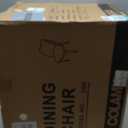 COLAMY Upholstered Dining Chairs Set of 6, Modern Fabric Dining Room Kitchen Side Chair with Padded Seat and Wood Legs for Restaurant/Cafe, Beige