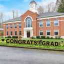 16 Pieces Congrats Grad Yard Signs 2026 Graduation Yard Sign Decoration Waterproof Lawn Decorations with 32 Stakes for Grad Party Outdoor Decor, Black Gold
