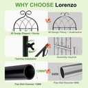 YOBAZAN 2 Pack 71x20in Garden Trellis, Black Metal Coating Rustproof, Easy to Install + Perfect for Supporting Climbing Plants Outdoor Roses, Vines, Flowers, and Vegetables