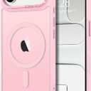 Hython Case for iPhone Air Case Magnetic Translucent Matte Phone Cases 6.5" [Compatible with MagSafe] Thin Slim Fit Shockproof Bumper Hard Protective Cover for Women Men Girls, Frosted Tender Pink