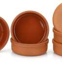 Areste Mexican Clay Cookware Set (Set of 6)- Terracotta Cooking Pots, Bowls, Plates, and Serving Dishes - Premium Spanish Earthenware for Baking, Yogurt, Kheer, Meat, Vegetables, Turkish Cuisine - Cazuelas Cocina Mexicana -Clay Pot for Cooking