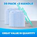 Heavy Duty Duster Refills - Compatible with Swiffer Duster,20 Count 360 Duster Refills with 1 Handle,Unscented Dusters for Cleaning,Dust Remove