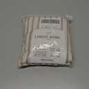 LIMON HOME Beige Striped Linen Kitchen Curtains 30" W x 24" L Pinch Pleat Cafe Curtains 1 Panels