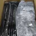 Wardrobe Closet, Quick and Easy Assembly, Black Portable Closet with 2 Hanging Rods 4 Storage Shelves and 8 Side Pockets, Sturdy and Stable Clothes Rack with Cover, for Bedroom and Dormitory