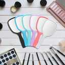 Vinsot 50 Pcs Handheld Mirror Bulk Small Hand Mirrors with Handle Plastic Portable Daily Makeup Tools for Home Travel Camping Daily, 3.15 Inch Wide, 7.09 Inch Long (6 Colors)