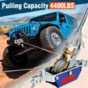 Come Along Winch - 4400 lbs/2T Pulling Capacity,12ft Steel Cable,2 Hooks,Dual Gear Power Puller,Automotive Hoist Cable Puller for Vehicle Rescue,Construction,Farm，Cable Winch Puller with Free Gloves