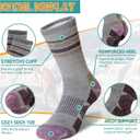 SeeyAN Merino Wool Hiking Socks Womens Mens Thermal Winter Boot Thick Cushion Warm Crew Socks 3 Pairs (M)