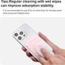 2 x Giumel 2PCS Silicone Suction Phone Case Mount, Non Slip Suction Cup, Hands-Free Phone Accessories Holder for Selfies and Videos, Silicone Adhesive Stand Sticky for Cell Phone Light Pink