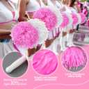 Meooeck 80 Pcs Cheerleading Pom Poms Sports Dance Spirit Cheer Pompoms with Handles Plastic Cheerleader Stuff for End of Year Grduation Party Sport Game Gymnastics Team Dance Club