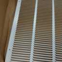 HVAC Premium 36'' x 36'' [Duct Opening] Flat Stamped Steel Return Air Grille - Sidewall and Ceiling - HVAC Vent Duct Cover - White [Outer Dimensions: 37.75''w X 37.75''h]