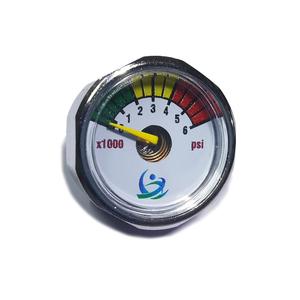 1 inch Pressure Gauge Mini Micro Manometre 1/8NPT for Paintball PCP Airsoft Mountaineering Diving 1500psi, 2000psi, 3000psi, 5000psi, 6000psi (1/8NPT-6000psi)