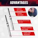 16-Pieces Punch Set, Made of CR-V Steel,Including Steel Punch Pins, Detachable Hammer, Rubber Hammer Head, with a Storage Box