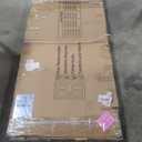 Bifold Barn Door 72"18" x4 x 84", 1 Lites Mirror Panel with Sliding Hardware Kit Set, Pre-drilled Closet Door Slab, 80" Track for 4 Doors, MDF, White,Easy Installation