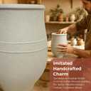 21.3"H & 13.2"H Retro Sandstone Textured Plastic Planter Set of 2