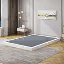 Low Profile Queen Box Spring 3 Inch, 3000lbs Heavy Duty Box Spring Queen Size Bed Base Metal Mattress Foundation, Easy Assembly, Noise Free