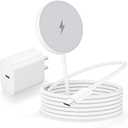 Magnetic Wireless Charger for iPhone, [Apple MFi Certified] 6FT Apple Mag-Safe Charger Cable Wireless Charging Pad with USB C Fast Charging Block Compatible with iPhone 17/Air/16/15/14/13/Pro Max/Plus