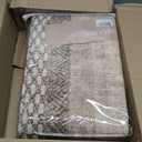 NICETOWN 5x8 Area Rug, Ultra- Thin Brown Oriental Washable Rug for Living Room, 5'x 8' Carpet for Bedroom, Non-Slip Stain Resistant Foldable Large Carpet Pet & Kids Friendly for Dining Room