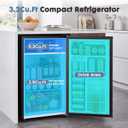 DUMOS 3.2 Cu.Ft Mini Fridge with Freezer, Single Door Small Refrigerator